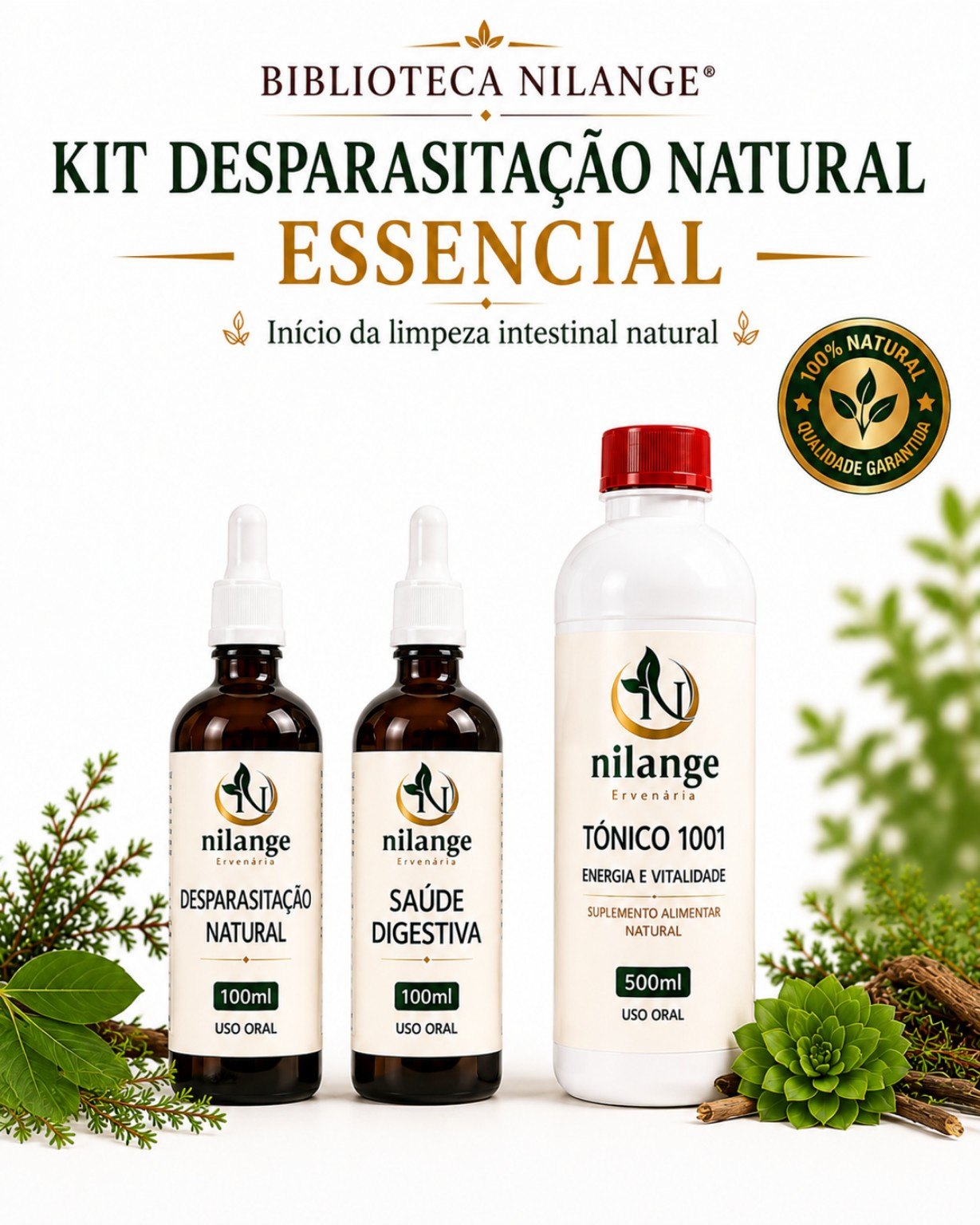 Kit Desparasitação Natural Essencial